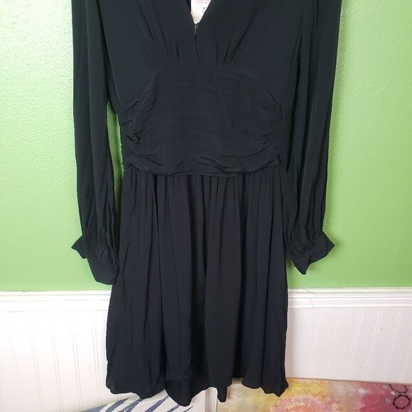 Women's NWT Black Short Viscose Dress By Timo size Medium - Picture 11 of 13